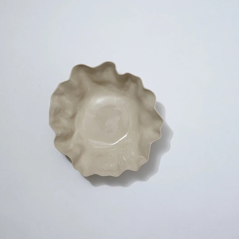 Ruffle Bowl Chalk White-Marmoset Found