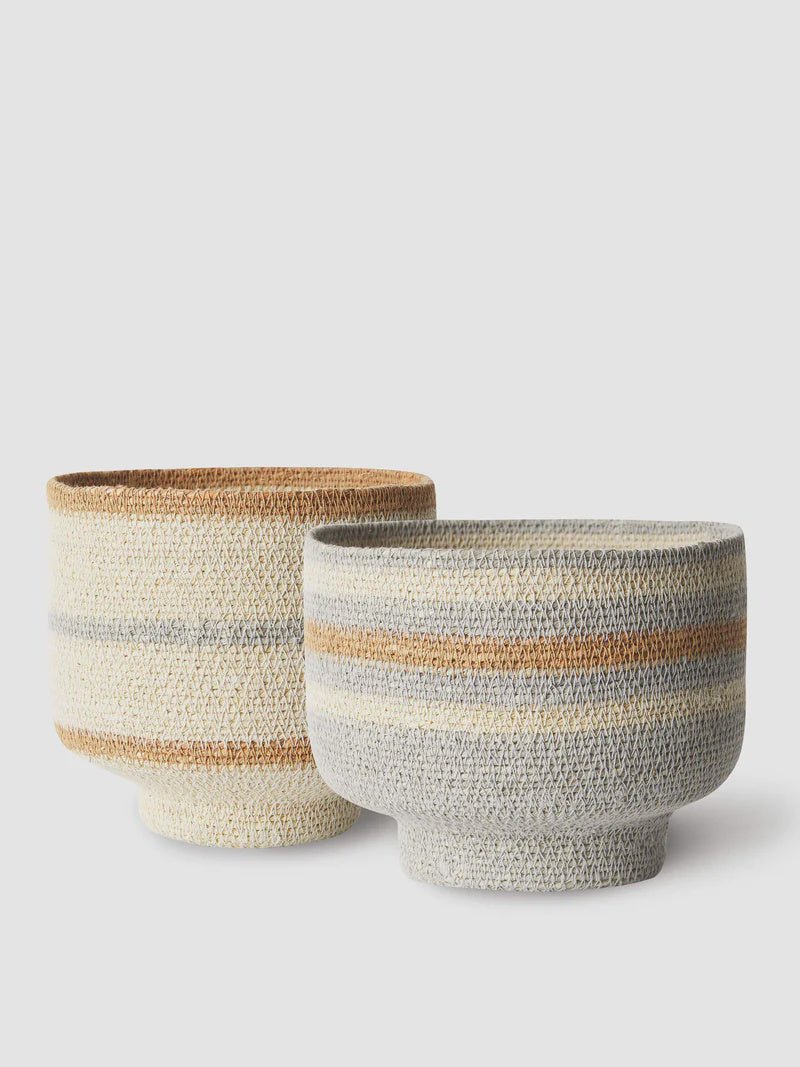 Sabine Sky Woven Basket Duo-L & M Home
