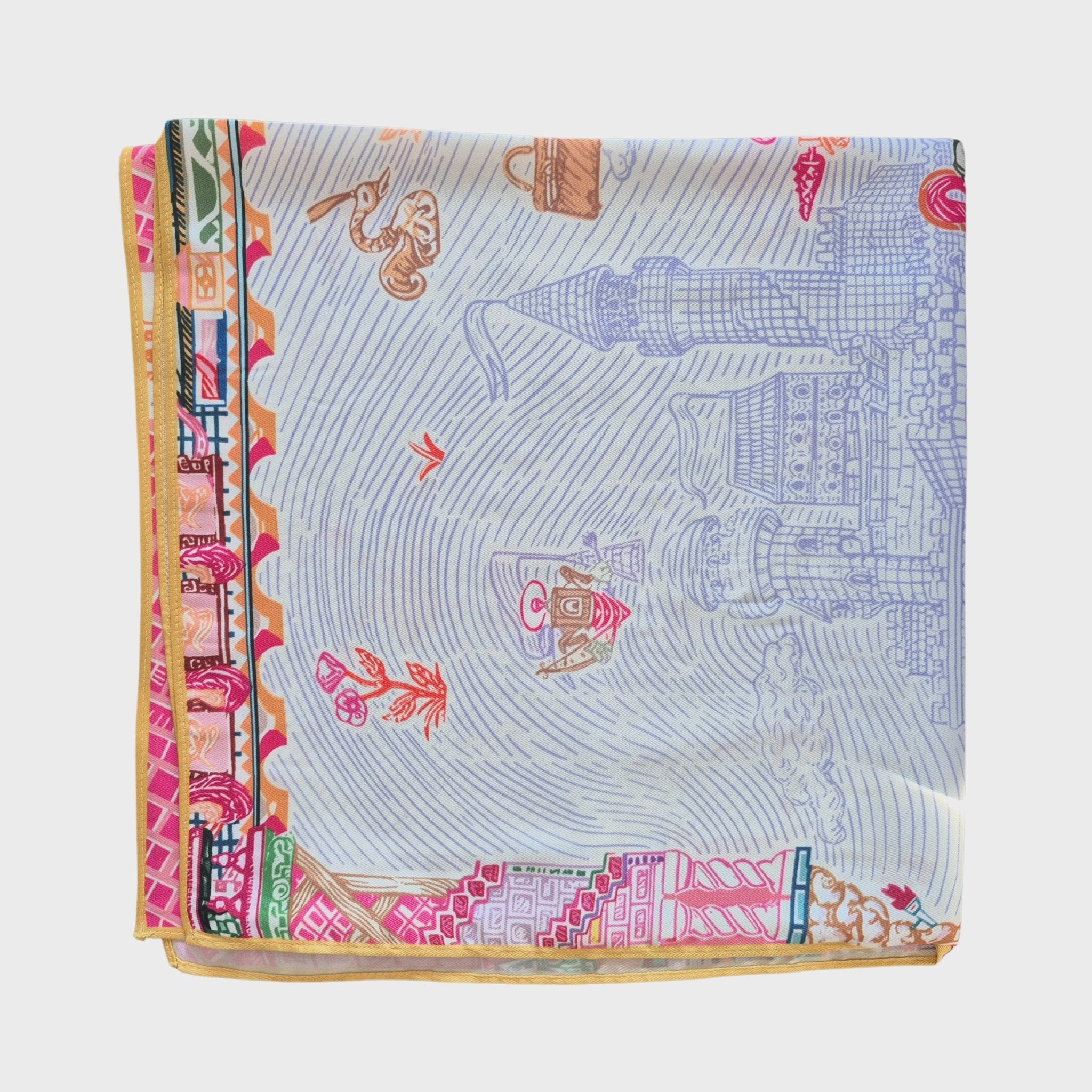 Satin Scarf Purple - Home Basics & Design