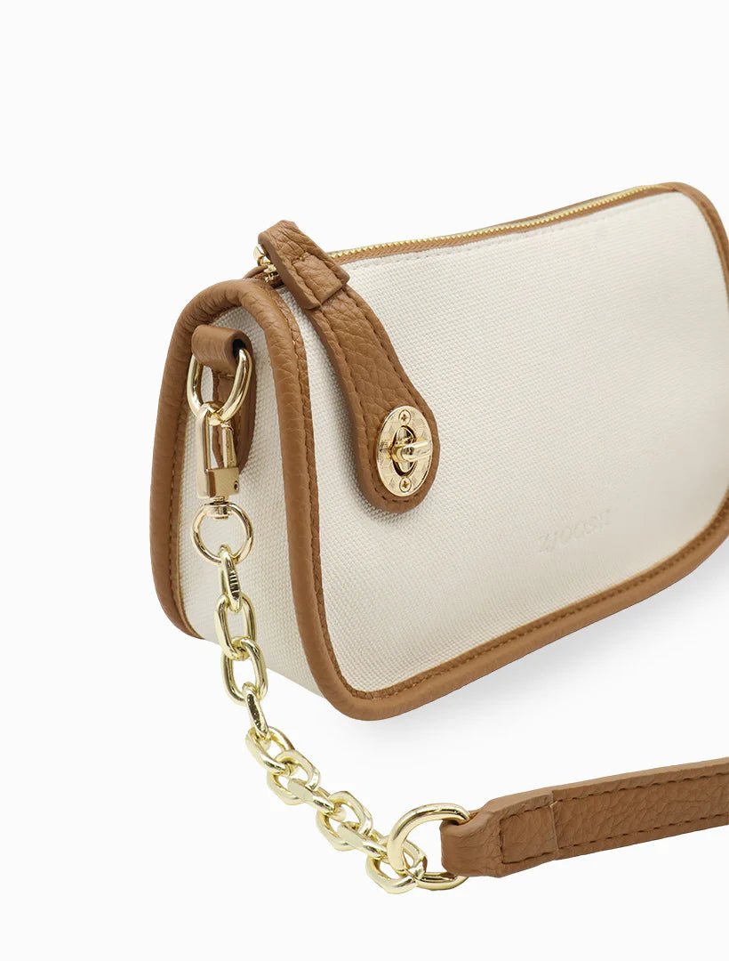 Stacey Bag White Tan - Zjoosh