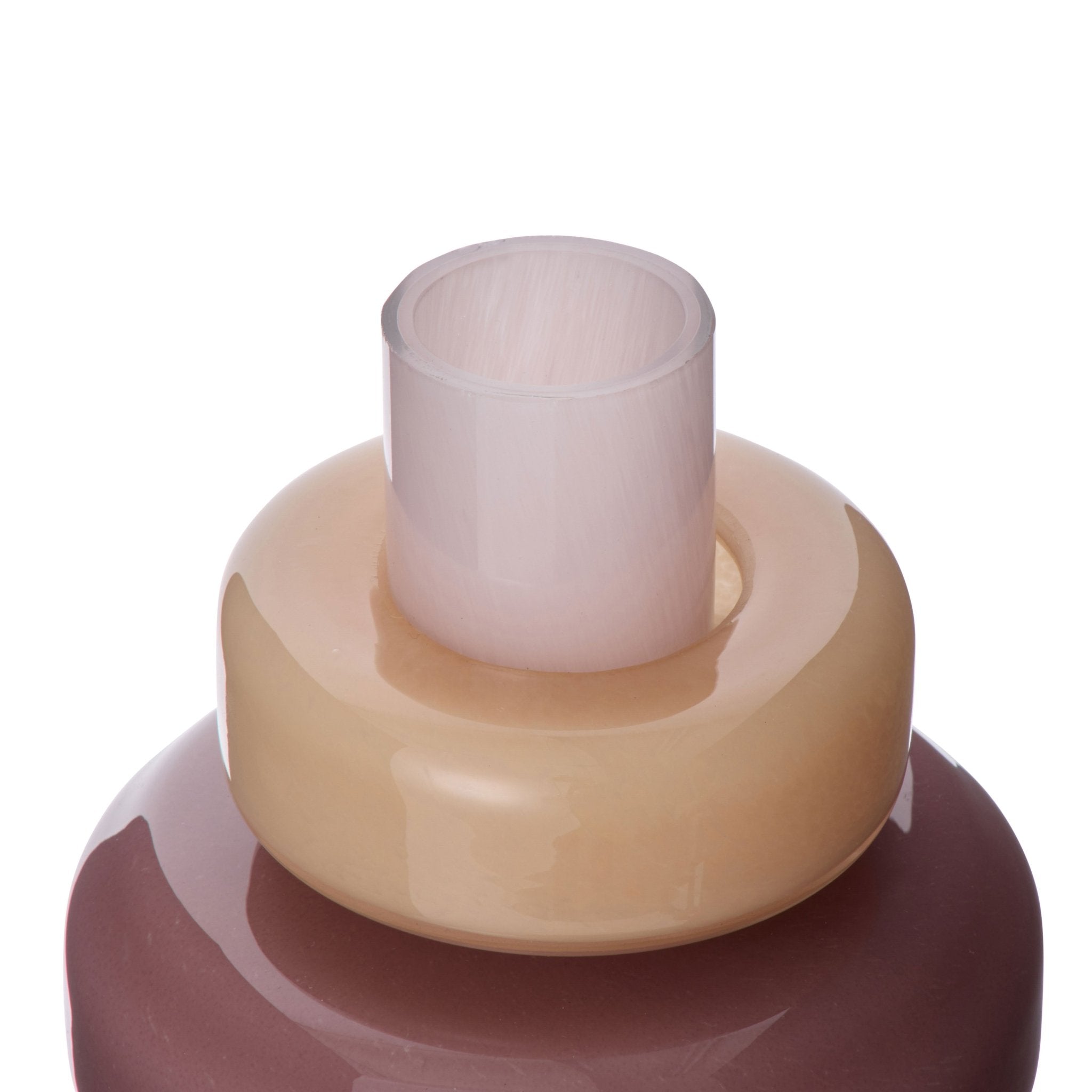 Tutti Glass Sculpture Vase Tonal Pinks - IsAlbi