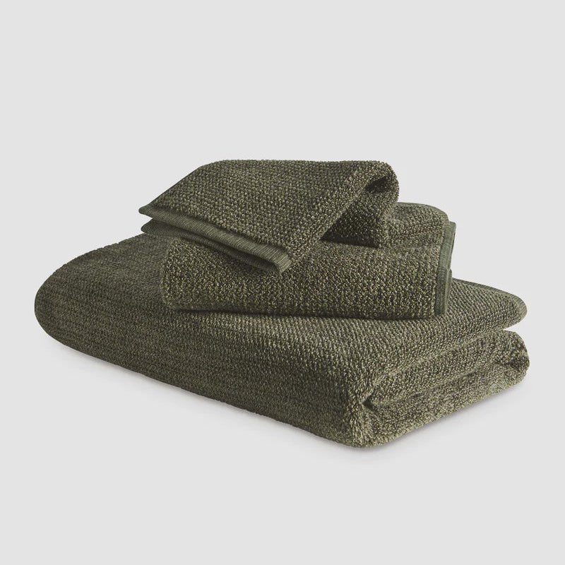 Tweed Olive Towels - L & M Home