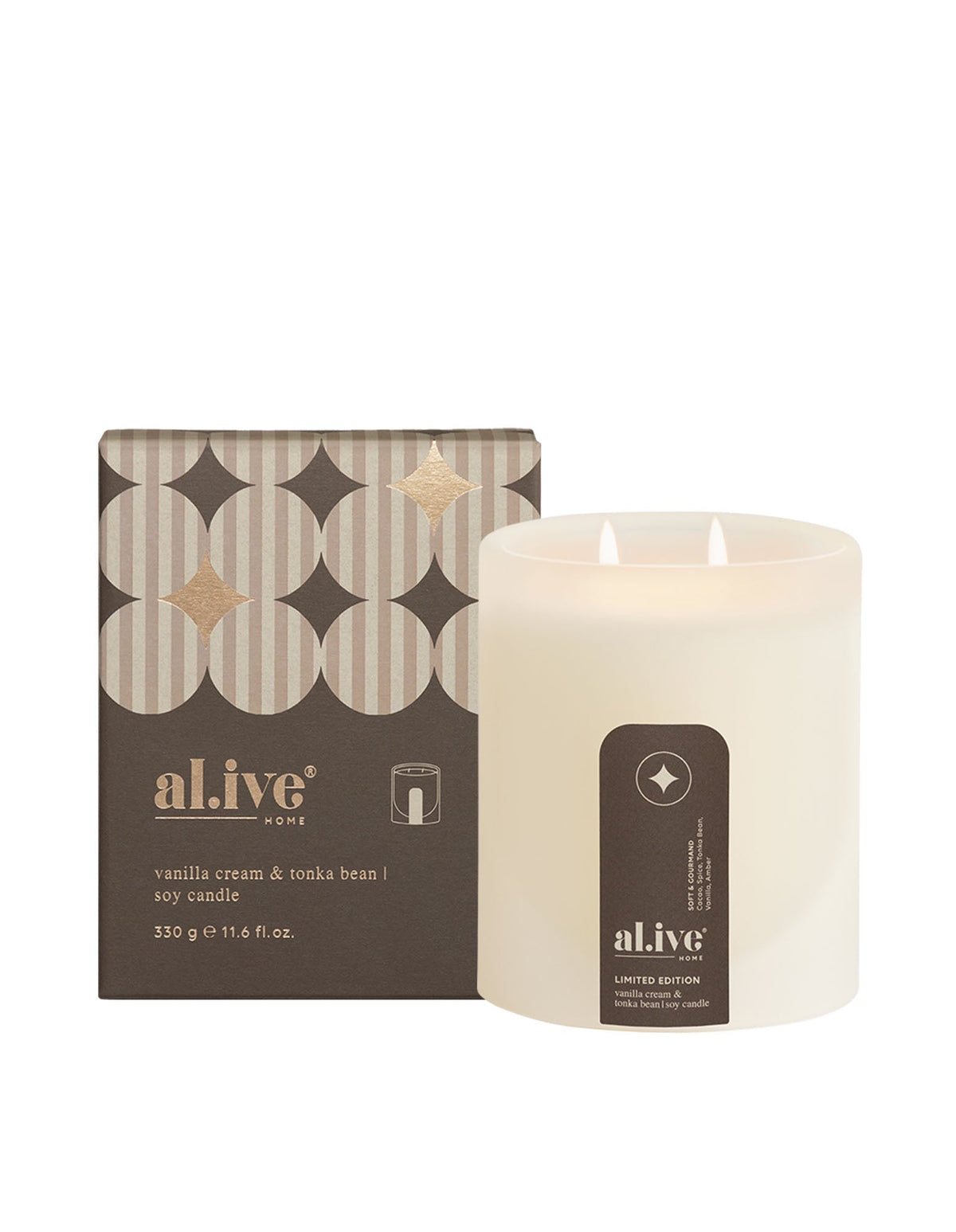 Vanilla Cream & Tonka Bean Candle-Alive Body