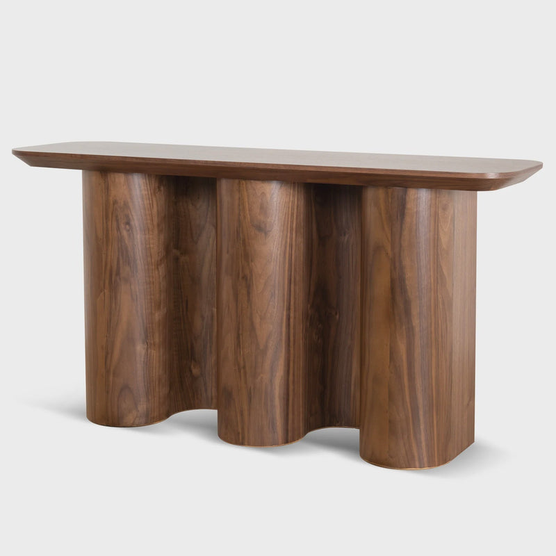 Walnut Curve Console Table - Calibre