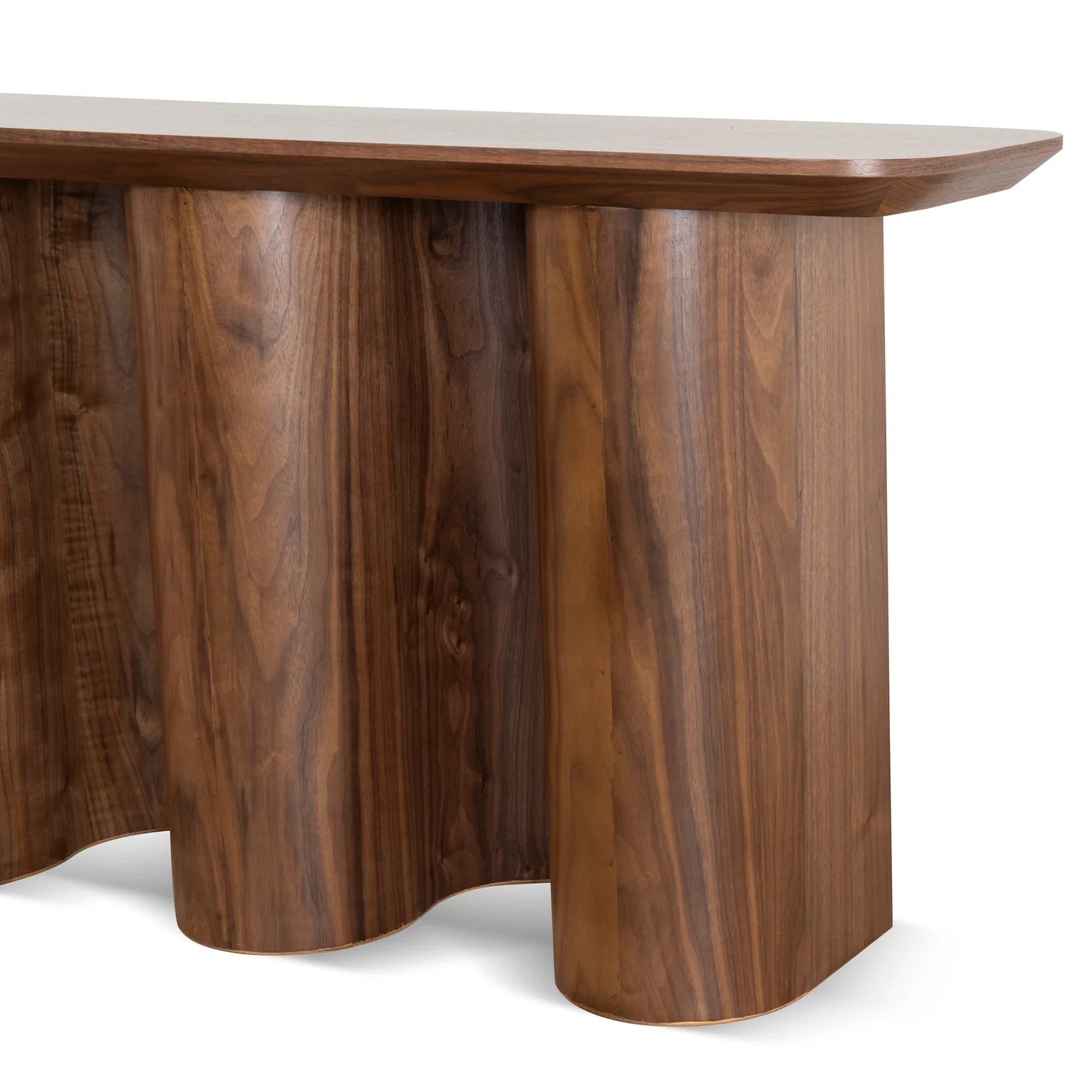 Walnut Curve Console Table - Calibre