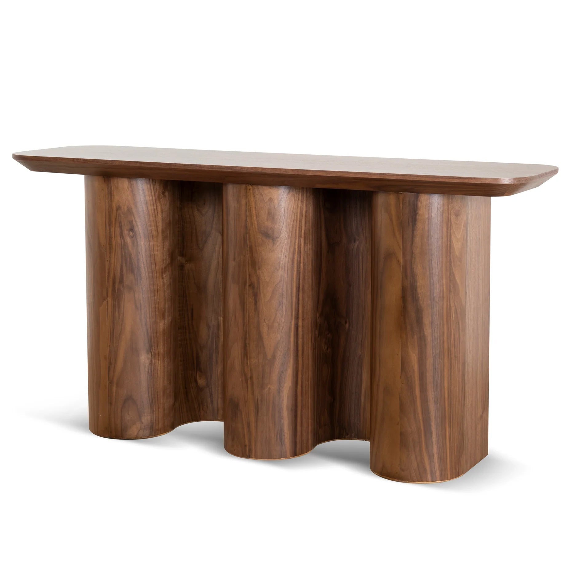 Walnut Curve Console Table - Calibre