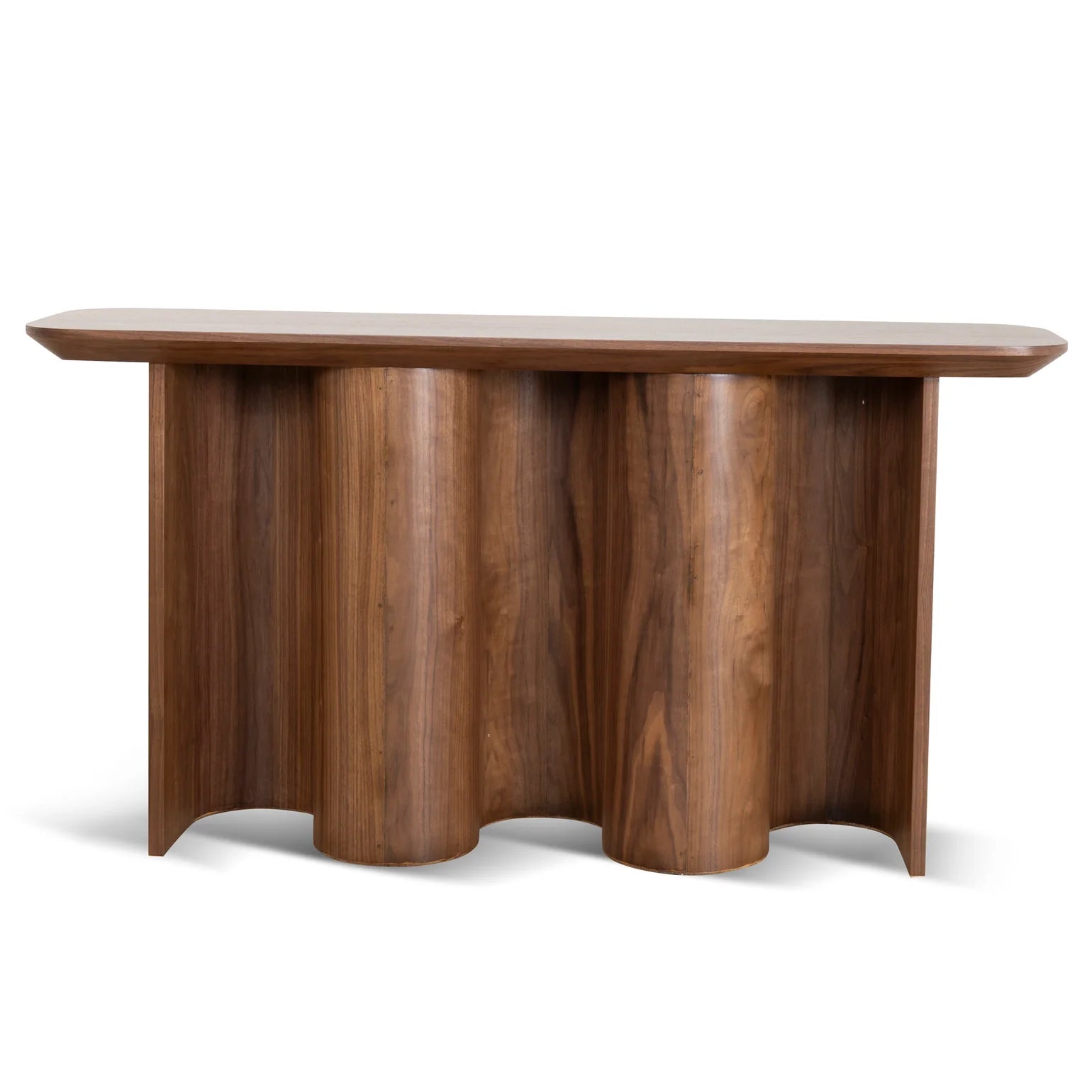 Walnut Curve Console Table - Calibre