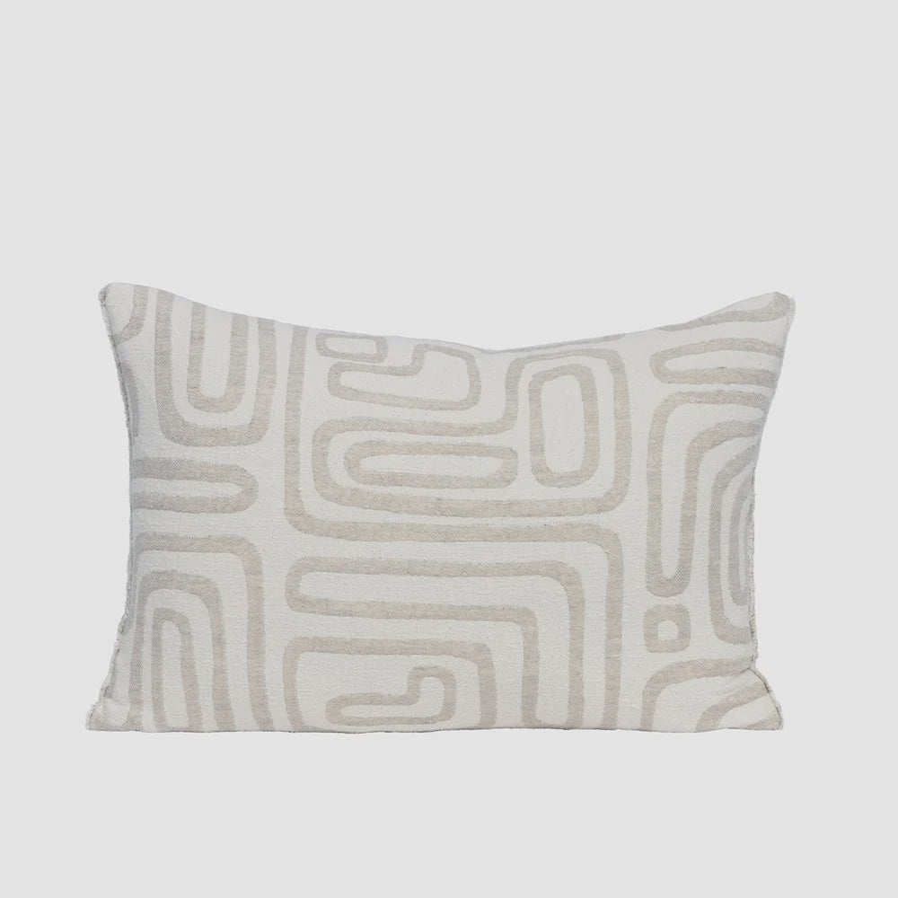Wander Cushion White/Natural-Eadie Lifestyle