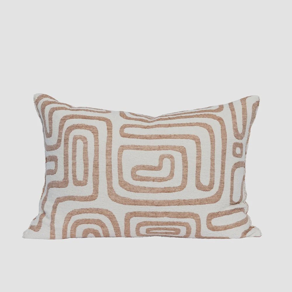Wander Cushion White/Nutmeg-Eadie Lifestyle