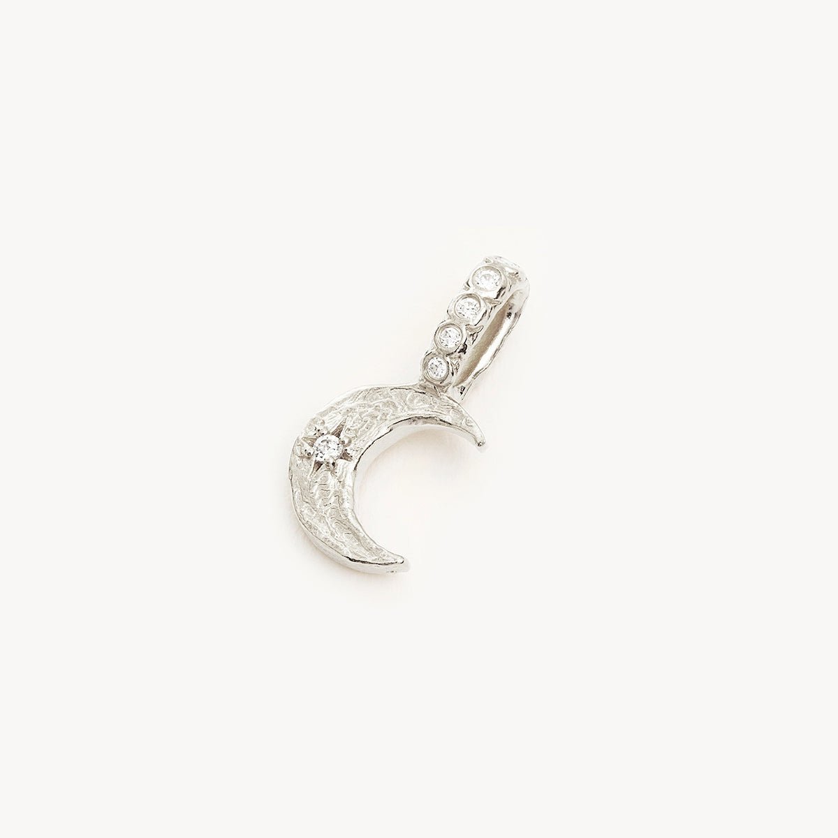 Waning Crescent Pendant Silver-By Charlotte