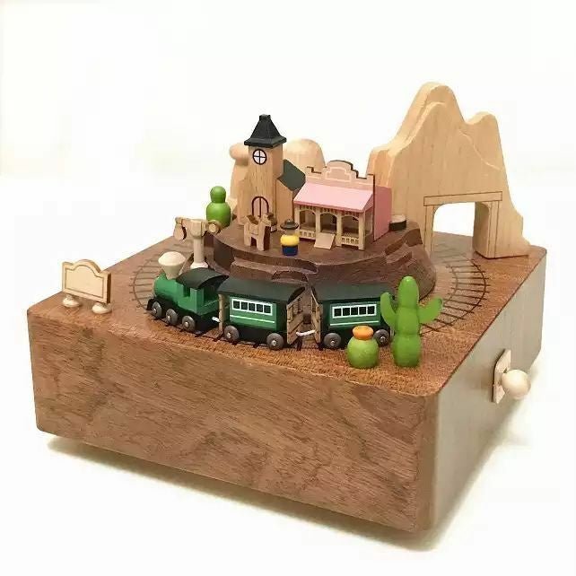 Western Train Music Box-Oz Animart