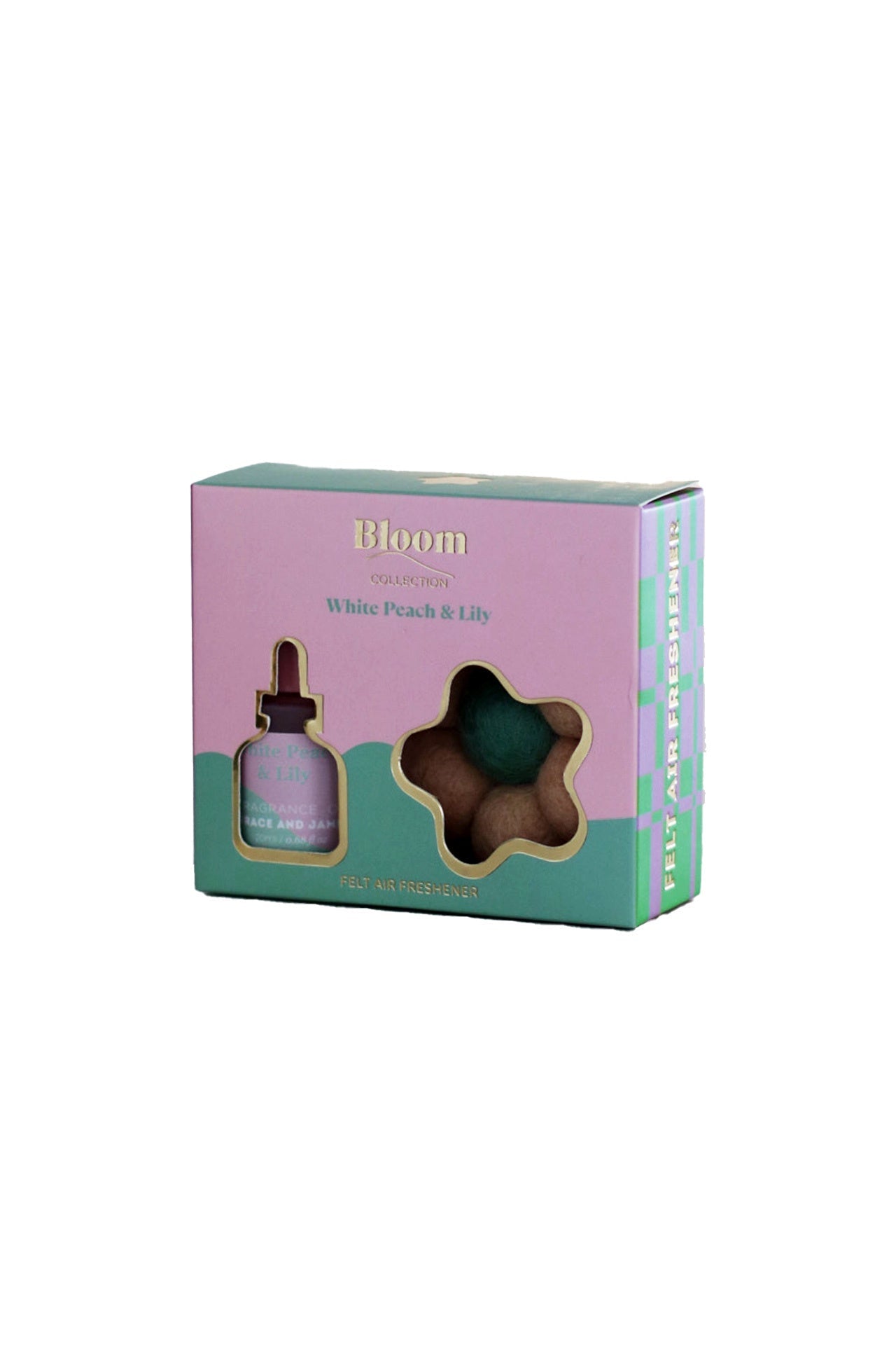 White Peach & Lily Felt Air Freshener - Grace and James