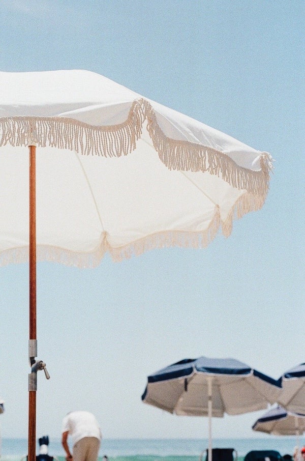 Premium Beach Umbrella Antique White