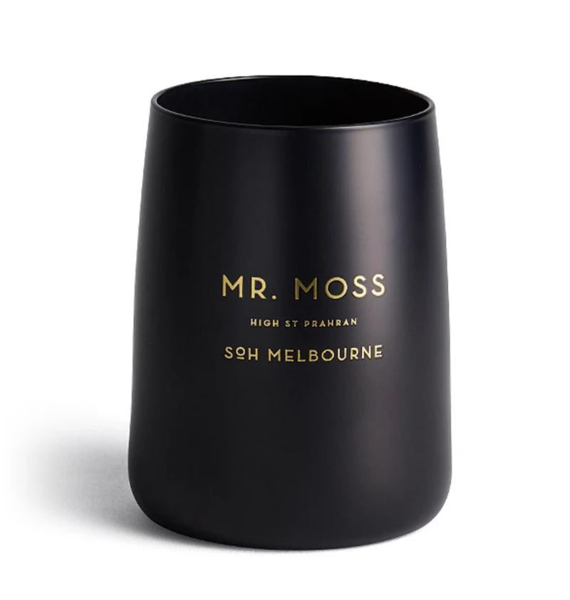 Mr Moss Black Matte Glass Candle