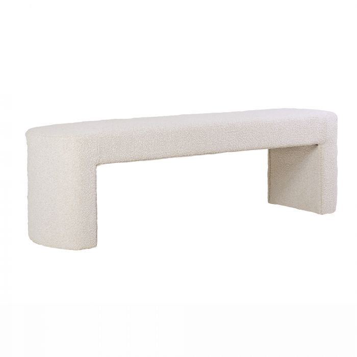 Boucle Bench Seat Off White