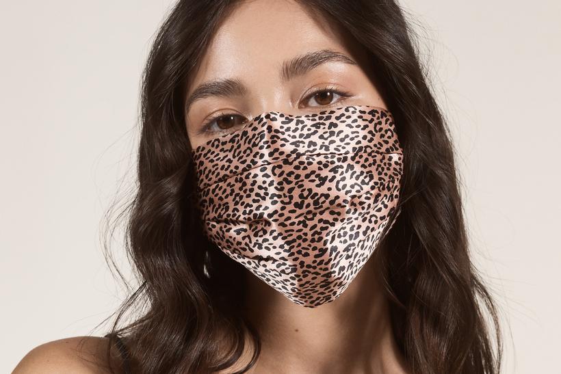 SLIP Silk Face Mask Rose Leopard