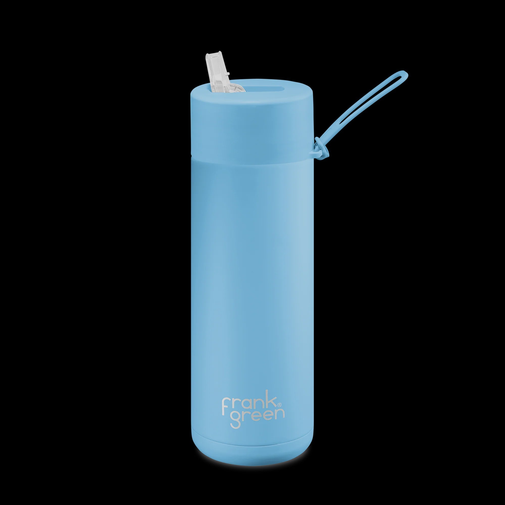 Reuse Bottle Straw Lid Sky Blue